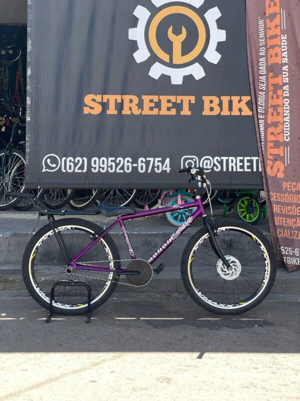 Bicicleta montadinha bh aro 26 com rabeta de moto - Imagem 2