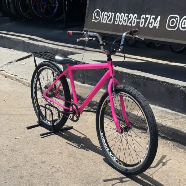 Bicicleta montadinha bh aro 26 reto rosa - Imagem 2