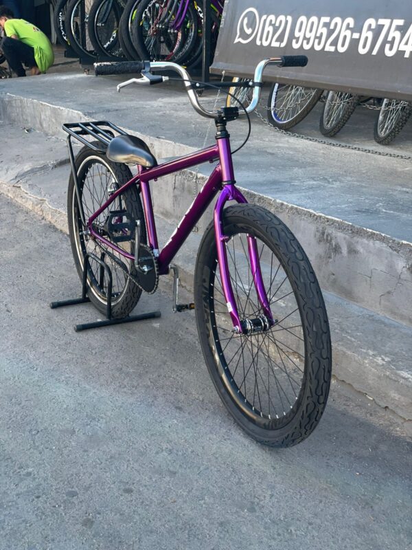 Bicicleta montadinha bh aro 26 reduzida roxa - Imagem 2