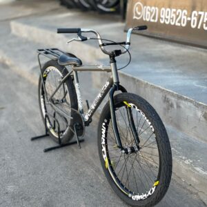 Bicicleta montadinha bh aro 26 reto com garfo sundown cinza