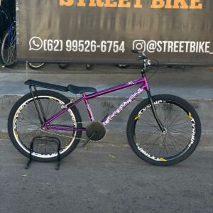 Bicicleta montadinha bh personalizada aro 26 reduzida roxa