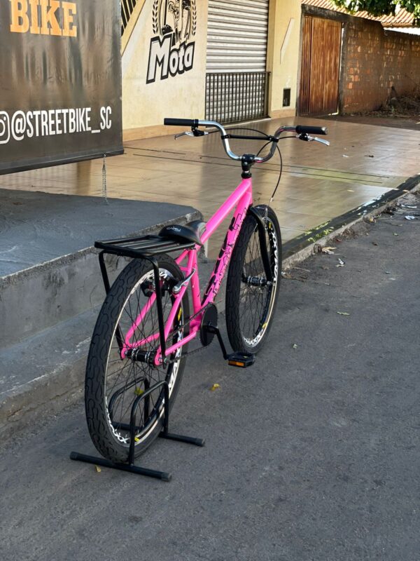 Bicicleta montadinha bh personalizada aro 26 reduzida rosa - Imagem 3
