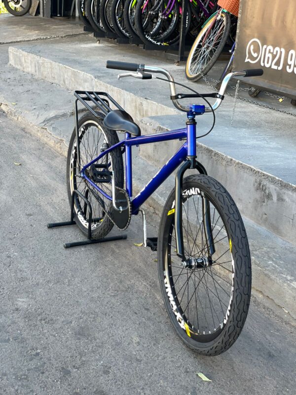 Bicicleta montadinha bh aro 26 reduzido azul com garfo sundown - Imagem 3