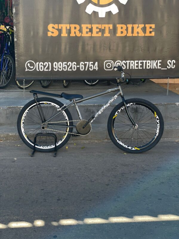 Bicicleta montadinha bh personalizada aro 26 reduzida cinza - Imagem 2