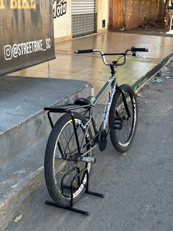 Bicicleta montadinha bh personalizada aro 26 reduzida cinza - Imagem 3