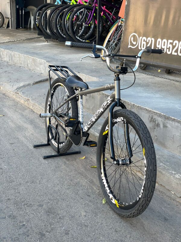 Bicicleta montadinha bh personalizada aro 26 reduzida cinza