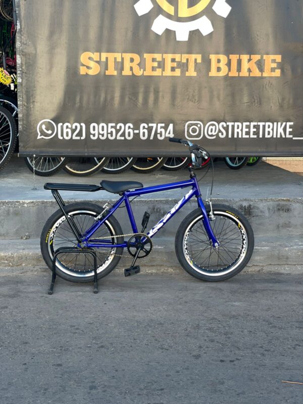 Bicicleta montadinha bh aro 20 reto azul