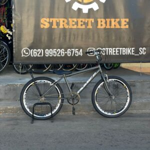 Bicicleta montadinha bh aro 24 reta cinza