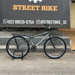 Bicicleta montadinha bh personalizada aro 26 reduzida cinza