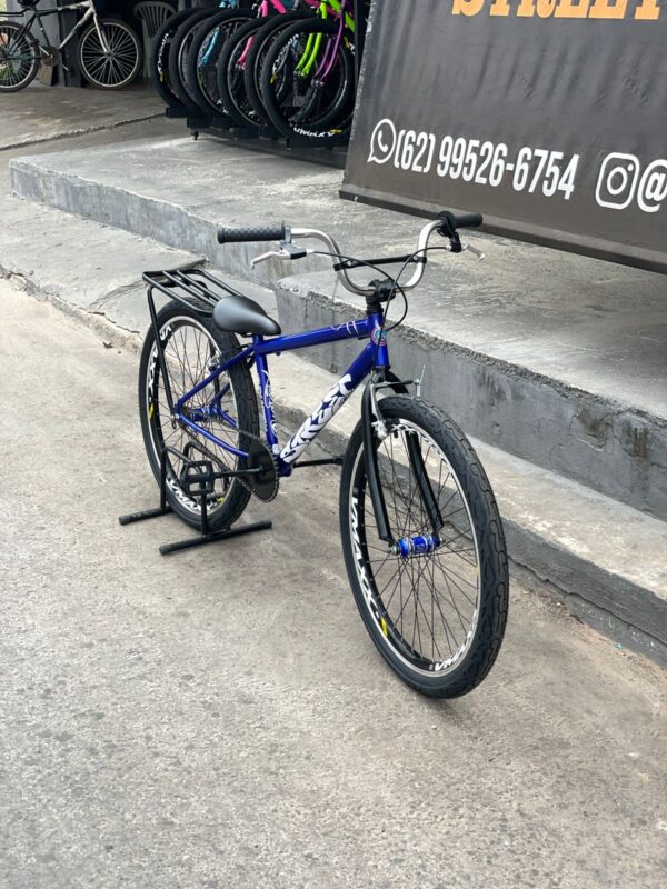 Bicicleta montadinha bh personalizada aro 26 reduzida azul - Imagem 3
