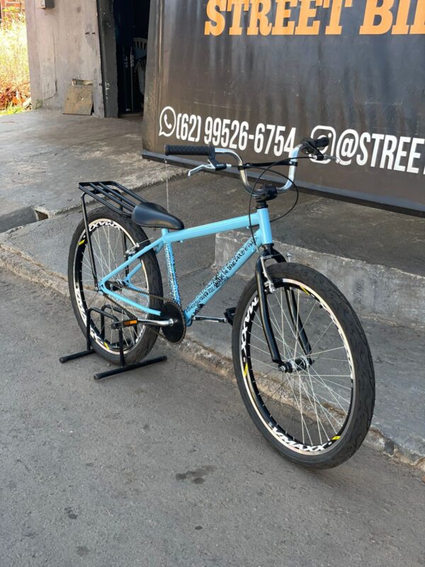 Bicicleta montadinha bh personalizada aro 26 reduzida azul - Imagem 2