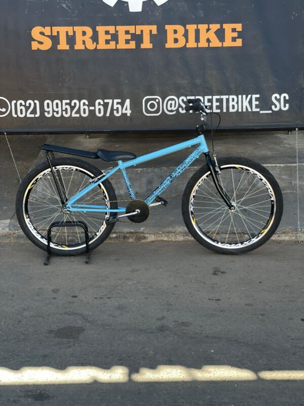 Bicicleta montadinha bh personalizada aro 26 reduzida azul