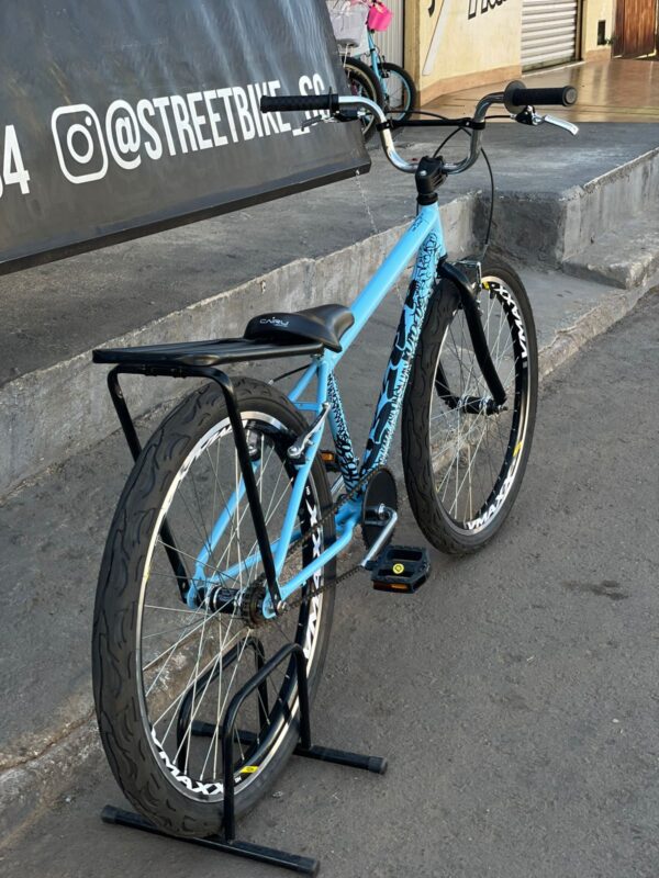 Bicicleta montadinha bh personalizada aro 26 reduzida azul - Imagem 3