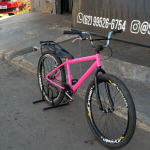 Bicicleta montadinha bh personalizada aro 26 reduzida rosa