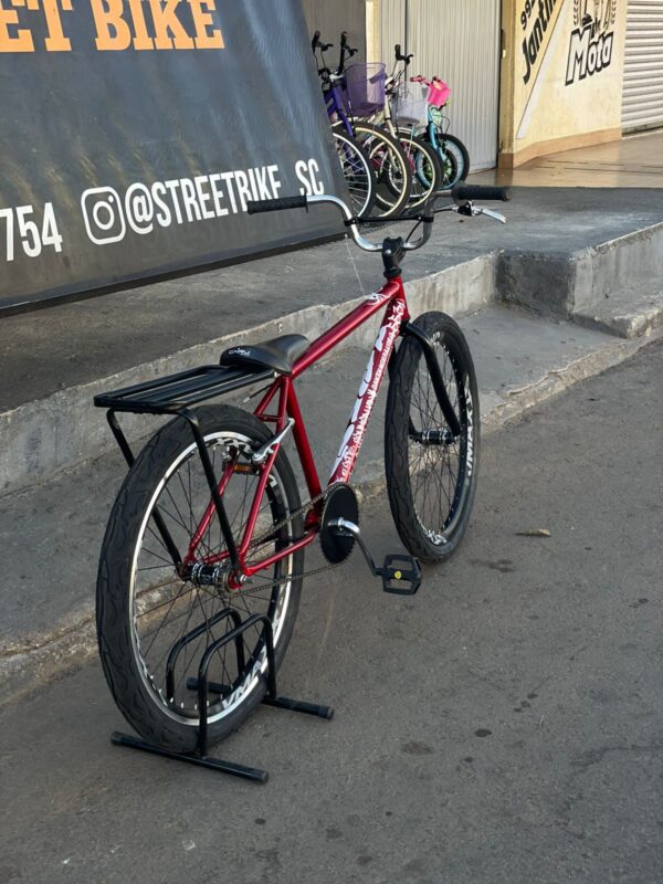 Bicicleta montadinha bh personalizada aro 26 reto vermelha - Imagem 3