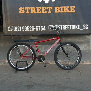 Bicicleta montadinha bh personalizada aro 26 reto vermelha