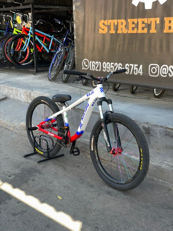 BICICLETA HUPI NAJA BRANCA PREMIUM COM PNEUS MAXXIS