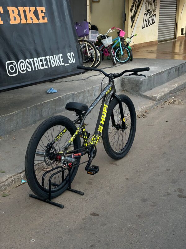BICICLETA HUPI NAJA CINZA COM GARFO MASTER - Imagem 3