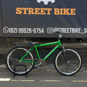 Bicicleta montadinha bh personalizada aro 26 reto verde