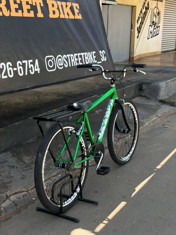 Bicicleta montadinha bh personalizada aro 26 reto verde - Imagem 3