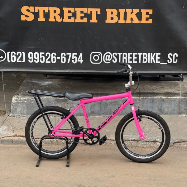 Bicicleta montadinha bh aro 20 reto rosa