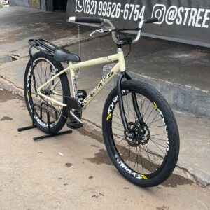 Bicicleta montadinha bh personalizada aro 26 reduzida bege