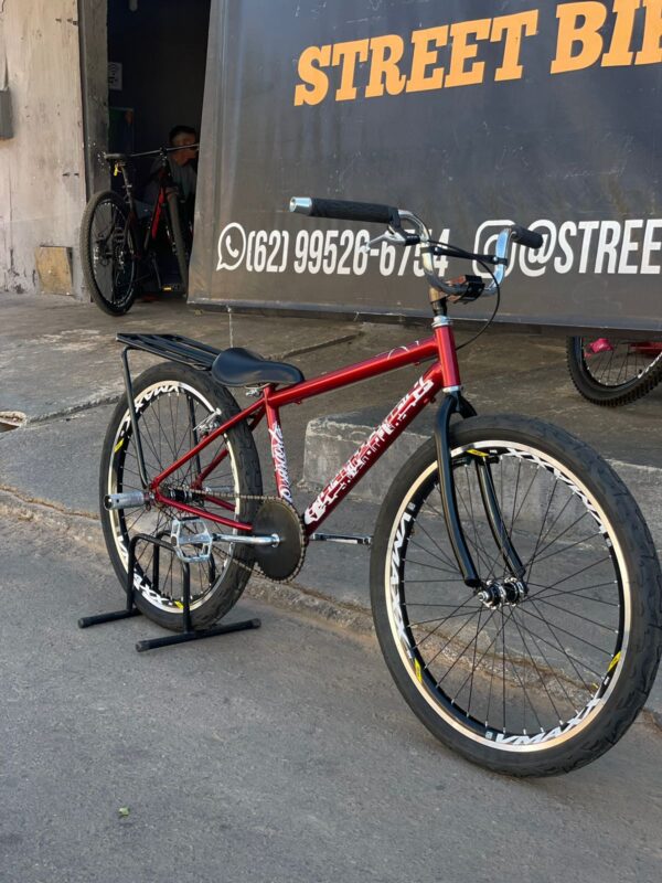 Bicicleta montadinha bh personalizada aro 26 reduzida vermelha - Imagem 2